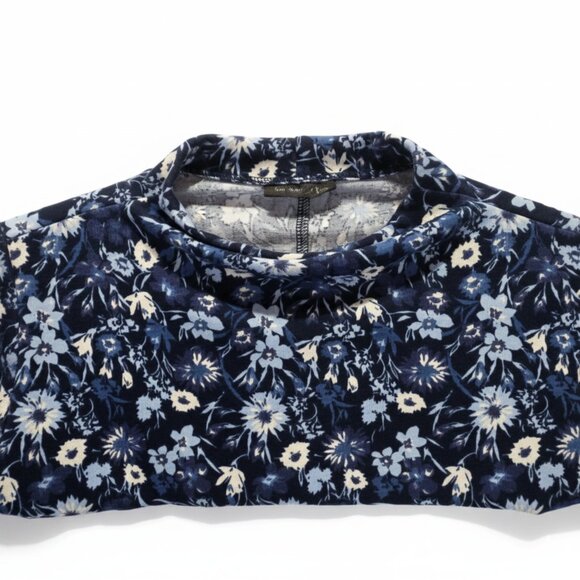 3/$25 NWT Women’s Blue Floral Halter Top with Ruched Sides – Size Large - Picture 3 of 5